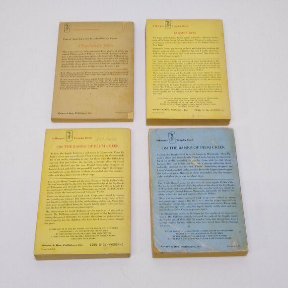 Harper Trophy Books Charlotte's Web Farmer Boy (2) On The Banks Of Plum Creek - Picture 4 of 13